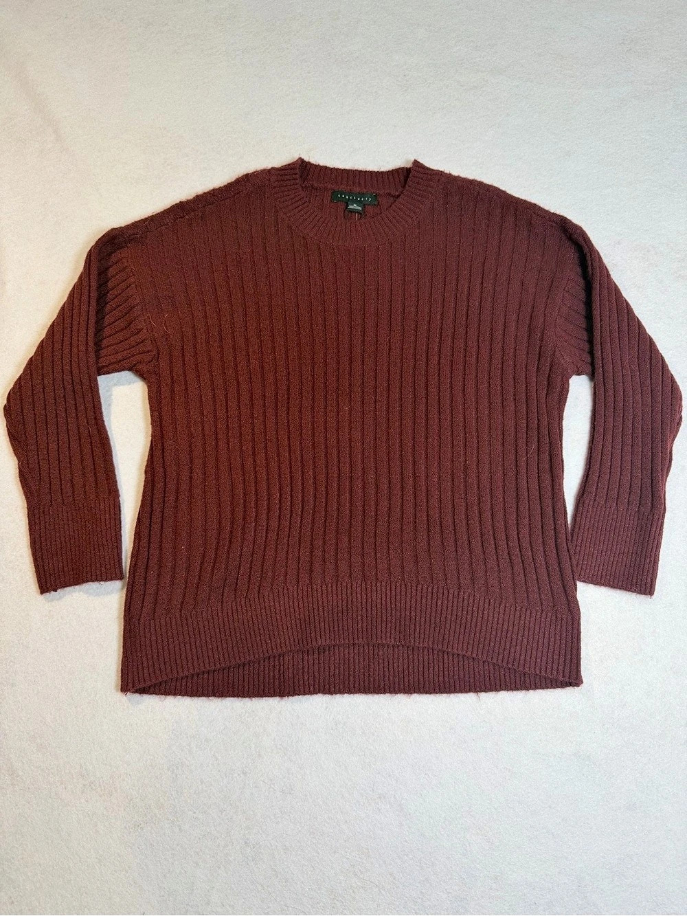 Sanctuary Ribbed Sweater in Burgundy Size XL NWT